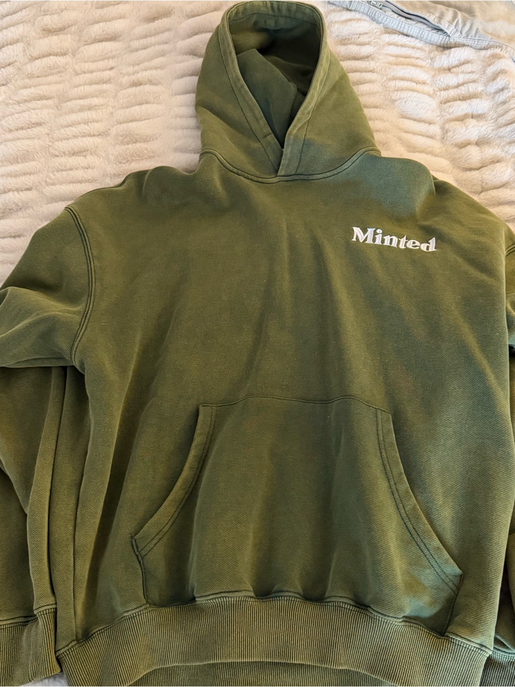 Minted Olive Green Pullover Hoodie